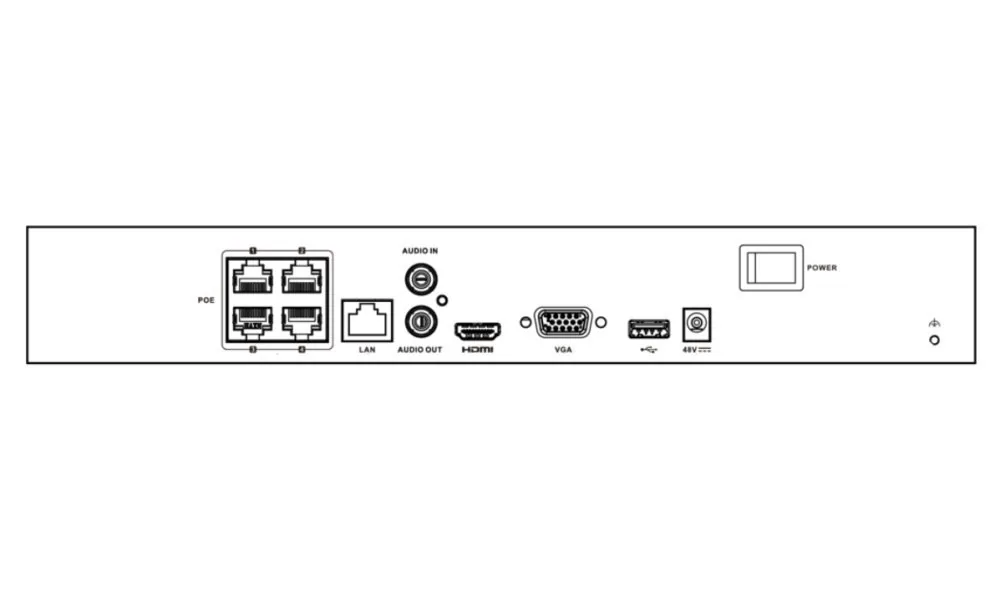 HiLook Powered by HIKVISION Smart Hybrid Light KIT 1x NVR-104MH-C 4P(D) 4x IPC-B140HA-LU