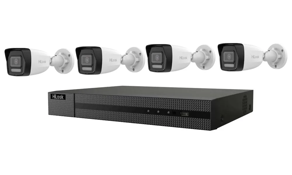 HiLook Powered by HIKVISION Smart Hybrid Light KIT 1x NVR-104MH-C 4P(D) 4x IPC-B140HA-LU