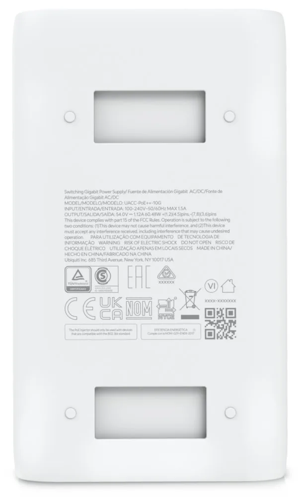 Ubiquiti UniFi - Dávkovač energie - AC 100-240 V - 60 watt - výstupní konektory: 1