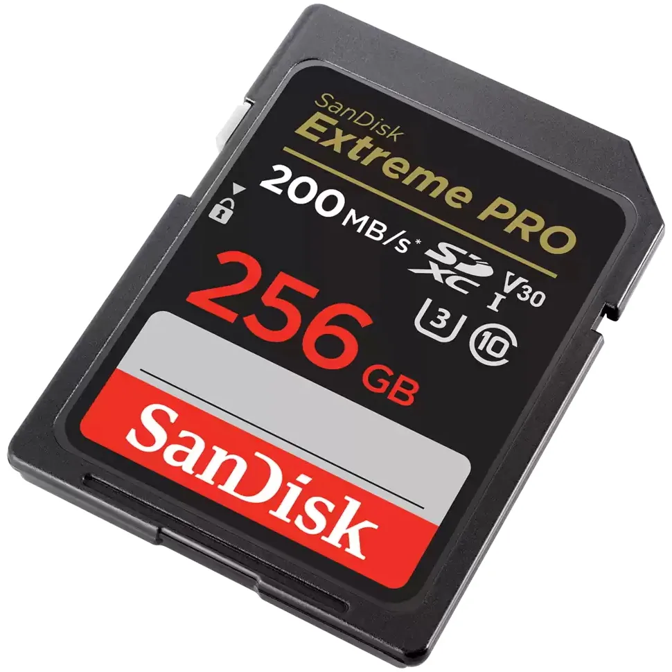 SanDisk Extreme PRO - Paměťová karta flash - 256 GB - Video Class V30 / UHS-I U3 / Class10 - SDXC UHS-I
