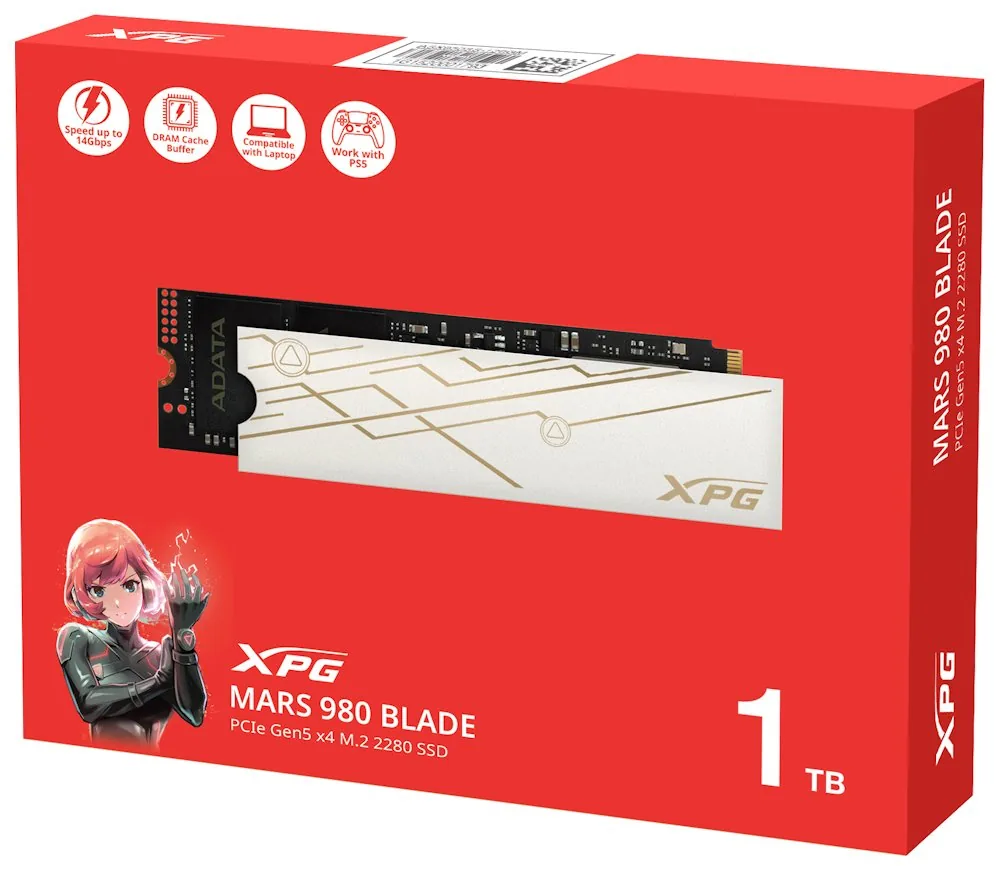 ADATA SSD 1TB XPG MARS 980 BLADE Gen5x4