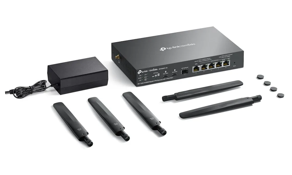 TP-Link Omada ER706WP-4G V1 - Bezdrátový router - WWAN 4portový switch - 1GbE - porty WAN: 6 - Wi-Fi 6 - Dual Band - 4G, 3G
