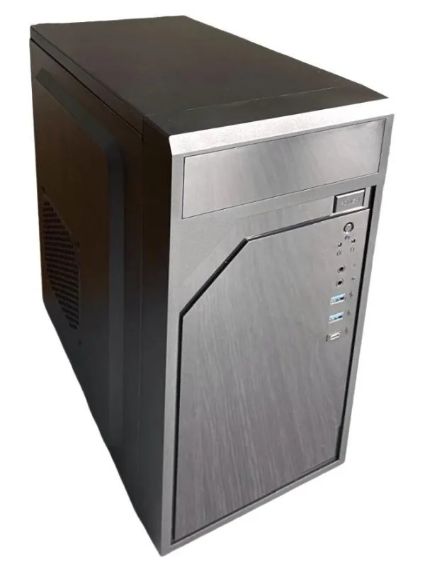 EUROCASE skříň ML M6-590B, Mini Tower, 1xUSB-C, 2x USB 3.0, 2x audio, černá