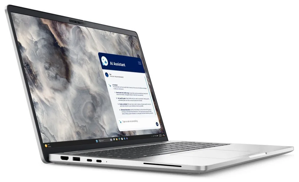 Dell Pro 16 Plus PB16250 - AI PC - Intel Core Ultra 7 - 255U / až 5.2 GHz - Win 11 Pro - Intel Graphics - 16 GB RAM - 512 GB SSD NVMe - 16" IPS 1920 x 1200 (Full HD Plus) - Gigabit Ethernet - NFC, Wi-Fi 6E - platinová stříbrná - BTP - s 3 roky ProSupport