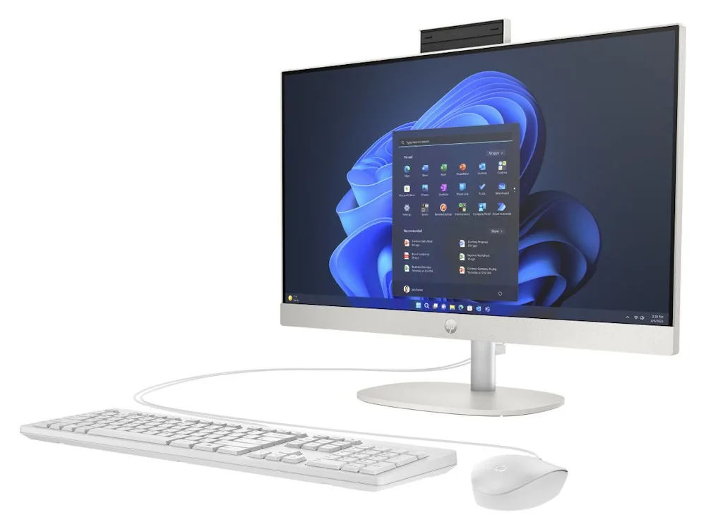 HP ProOne 245 G10 - Vše v jednom Ryzen 3 7320U / až 4.1 GHz - RAM 8 GB - SSD 512 GB - NVMe - Radeon 610M - Gigabit Ethernet, IEEE 802.11ax (Wi-Fi 6), Bluetooth 5.3 - monitor: LED 23.8" 1920 x 1080 (Full HD) @ 60 Hz - Smart Buy