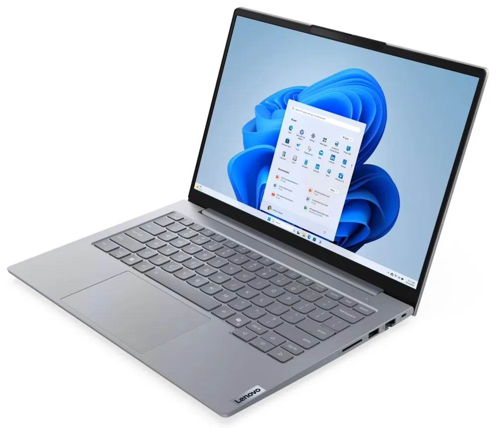 Lenovo ThinkBook 14 G8 IRL 21SG - Provedění závěsu 180 stupňů - Intel Core 5 - 210H / až 4.8 GHz - Win 11 Pro - Intel Graphics - 16 GB RAM - 512 GB SSD NVMe - 14" IPS 1920 x 1200 - Gigabit Ethernet - Wi-Fi 6E, Bluetooth - dvoutónová arktická šedá - kbd: č