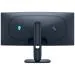 Alienware AW3425DW - OLED monitor - hraní her - zakřivená - 34" (34.2" zobrazitelný) - 3440 x 1440 UWQHD @ 240 Hz - 1000 cd/m? - 1500000:1 - DisplayHDR 400 True Black - 0.03 ms - 2xHDMI, DisplayPort - BTO - s 3 years Basic Hardware Service with Advanced E