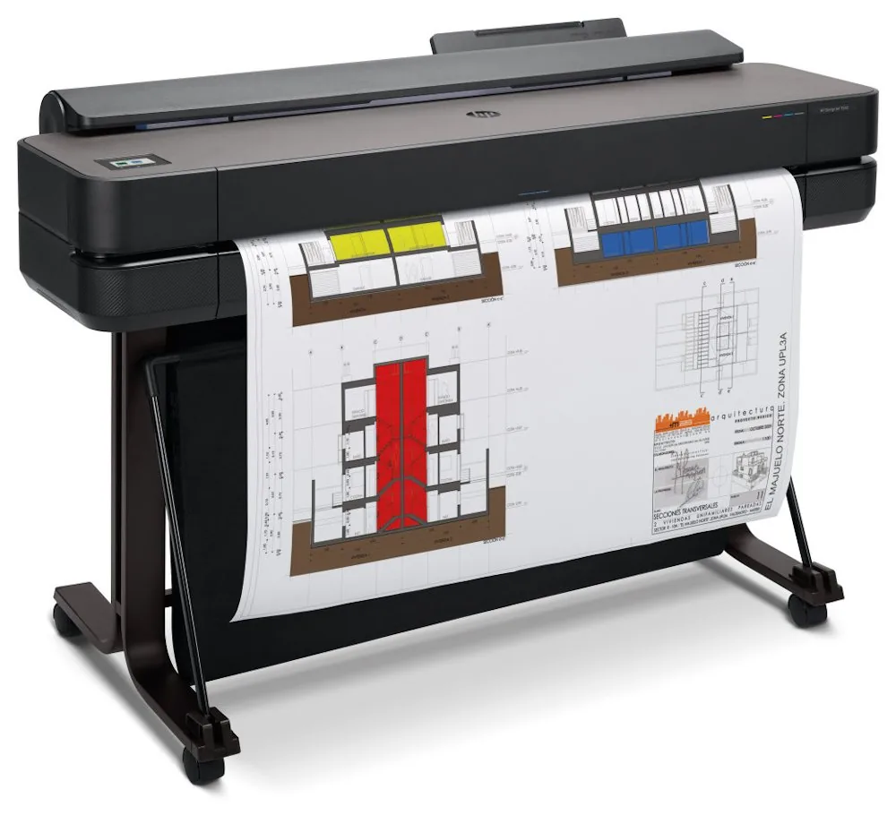 HP DesignJet T650 - 36" tisk na velký formát - barva - tryskový - A0, ANSI D, Role (91,4 cm x 45,7 m) - 2400 x 1200 dpi - až 0.42 min/str. (mono) / až 0.42 min/str. (barevný) - kapacita: 1 role - Gigabit LAN, USB 2.0, Wi-Fi(n) - řezačka