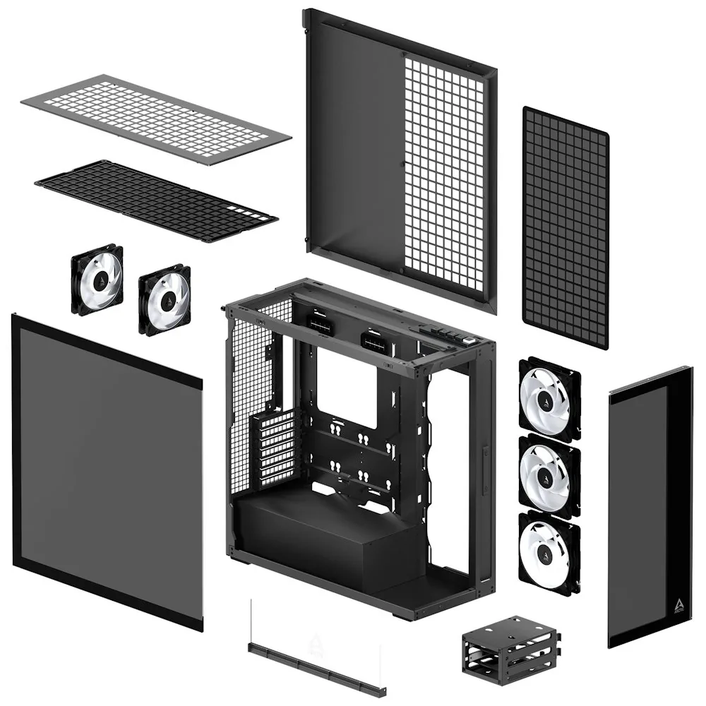 ARCTIC Xtender (Black) black window w/o GPU