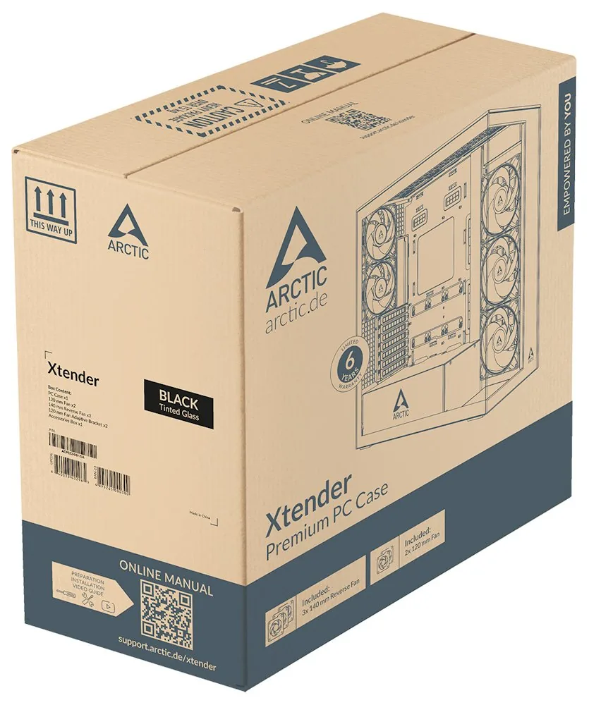 ARCTIC Xtender (Black) black window w/o GPU