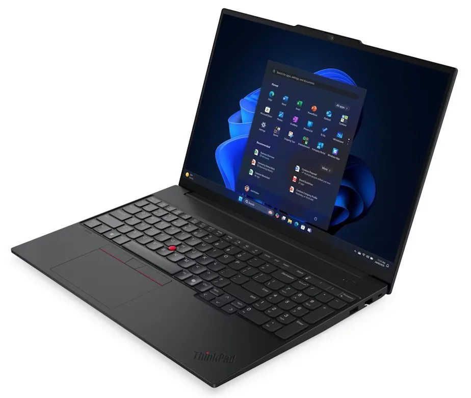 Lenovo ThinkPad E16 Gen 3 21SR - Provedění závěsu 180 stupňů - Intel Core Ultra 5 - 225U / až 4.8 GHz - Win 11 Home - Intel Graphics - 16 GB RAM - 1 TB SSD TCG Opal Encryption 2, NVMe - 16" IPS 1920 x 1200 - Gigabit Ethernet - Wi-Fi 6E, Bluetooth - černá