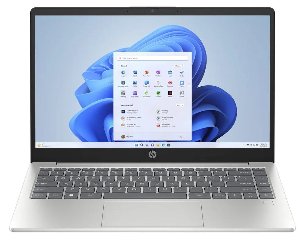 HP 14-em0044nc, Ryzen 5-7520U, 14.0 1920x1080 IPS 300n, UMA, 16GB, SSD 1TB, W11H, 2-2-0, Natural Silver