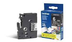 Brother TZe-315 - Standardní lepidlo - bílá na černé - Role (0,6 cm x 8 m) 1 kazeta/y lamino páska - pro Brother P-Touch EDGE PT-P750WVP and P-Touch models.