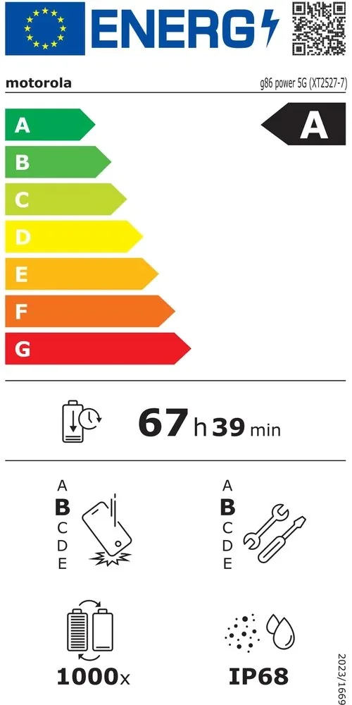 Motorola Moto G86 Power - PANTONE Cosmic Sky 6,67" single SIM + eSIM 12GB 256GB 5G Android 15