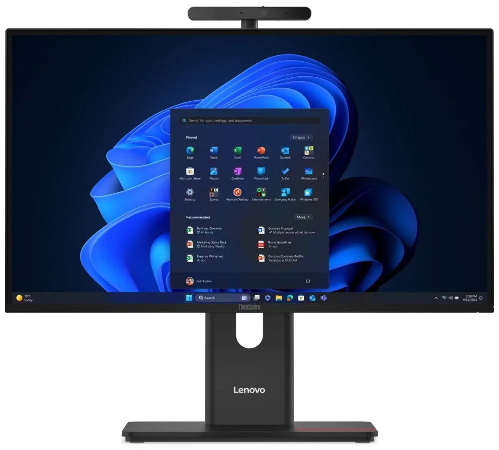Lenovo ThinkCentre AIO M90a Gen 6, U5 235, 23.8" FHD (1920x1080) IPS, UHD, 1x16GB, 512GB, W11P, 3R