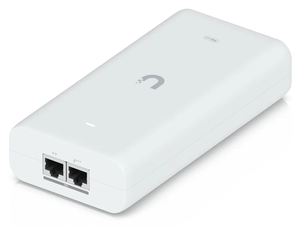 Ubiquiti UniFi - Dávkovač energie (Montovatelný na DIN lištu / zeď) - 10G, PoE+++ - AC 100-240 V - 90 Watt - výstupní konektory: 1