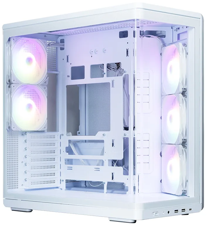 Zalman skříň P60 ATX 5x120mm ARGB fan 2xUSB 3.0 USB-C panoramatická bílá