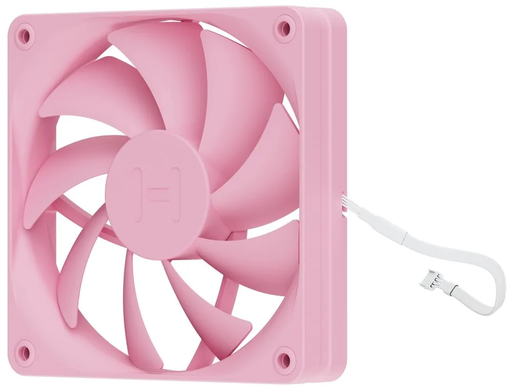 HYTE ventilátor 120mm PWM barva Strawberry Milk 1500rpm 72CFM ABS 4-pin sada 4x ventilátor