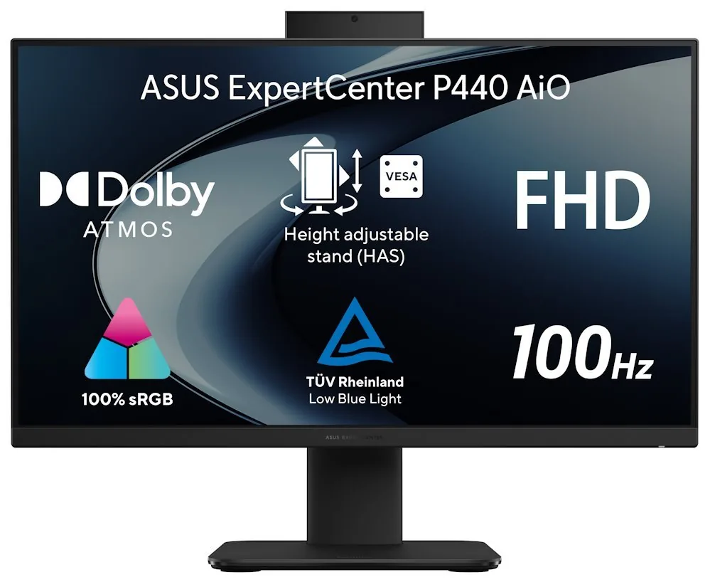 ASUS PC AiO ExpertCenter P44 (P440VAK-BPC045XA), i3-1315U, 23.8" FHD, 8GB, 512GB SSD, Intel, W11 Pro Edu, Black