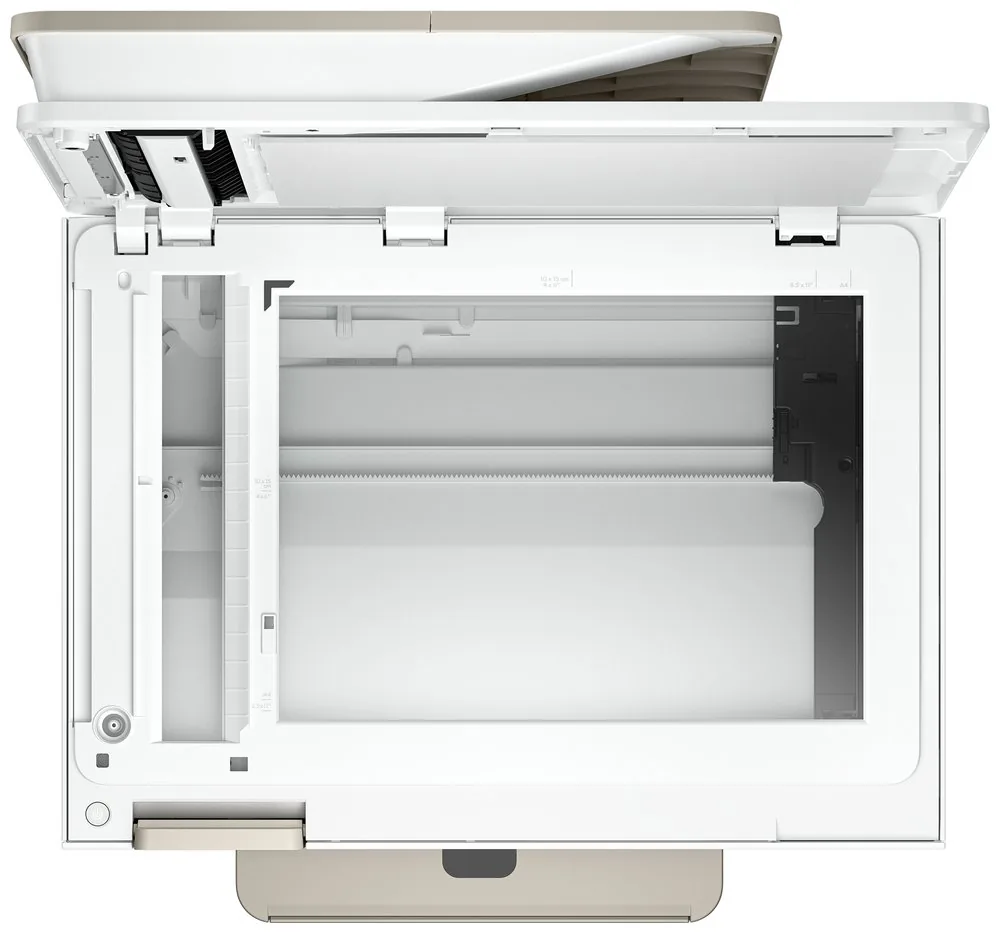 HP ENVY Photo 7930 All-in-One - Multifunkční tiskárna - barva - tryskový - 216 x 297 mm (originální) - A4/Legal (média) - až 13 stran/min. (kopírování) - až 15 stran/min. (tisk) - 125 listy - USB 2.0, Wi-Fi(ac) - OOV bílá s akcenty v barvě světle portobel