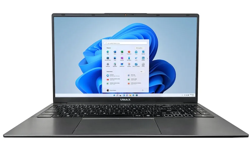 UMAX notebook VisionBook 15WT Plus 15,6" IPS 1920x1080 N150 8GB 256GB SSD HDMI 2x USB 3.2 W11 Pro šedý