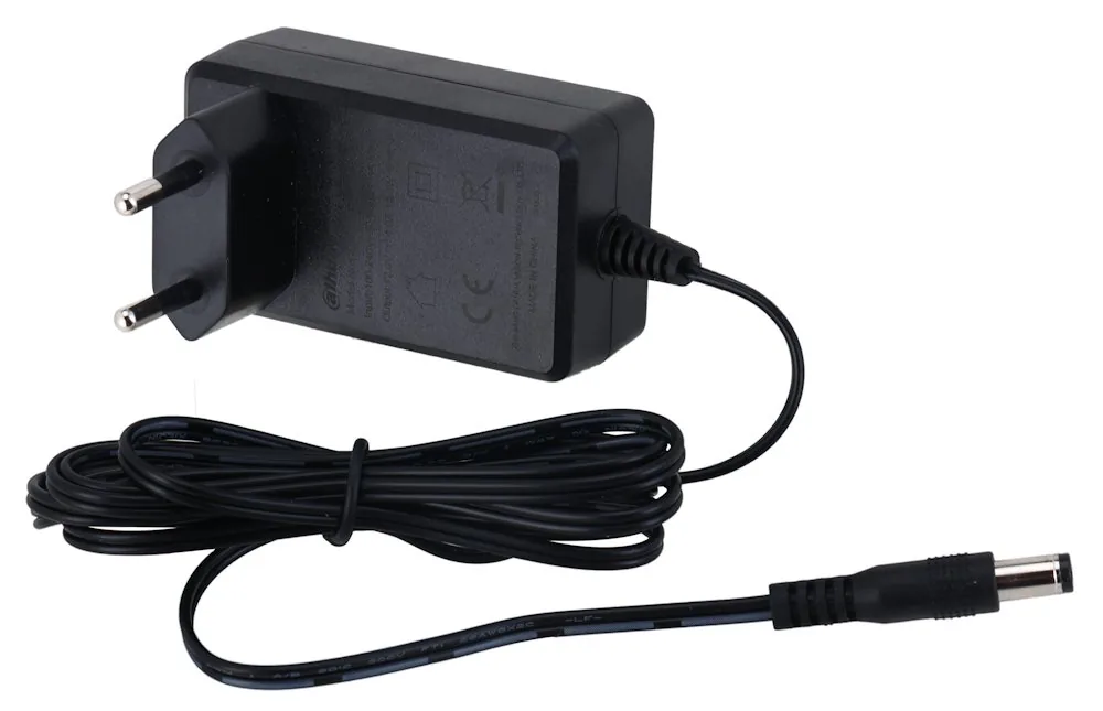 DAHUA zdroj PFM320-010EN, 100-240 VAC, výstup 12V 1A DC, jack 5.5 2.1mm černý