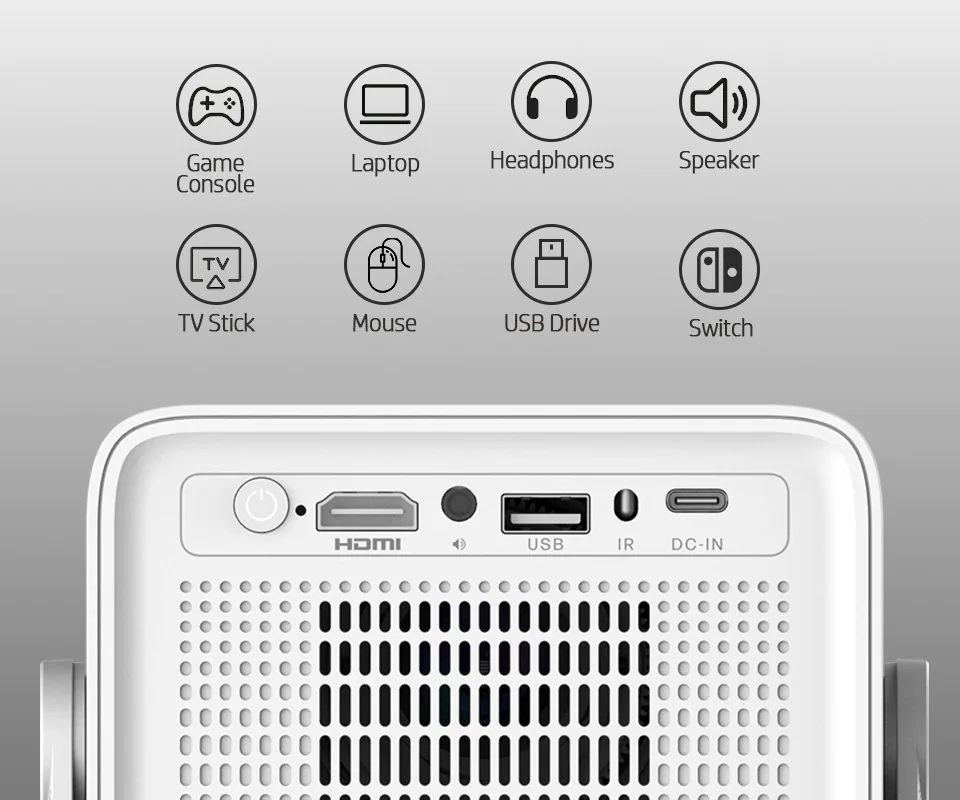 HP projektor MC425 Full HD 1920x1080 500 LED lms 16:9 HDMI USB WiFi Bluetooth auto-korekce obrazu casting iOS - Android