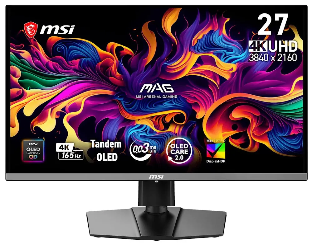 MSI MAG/272UP QD-OLED E16/26,5"/QD-OLED/4K UHD/165Hz/0,03ms/Černá/3R