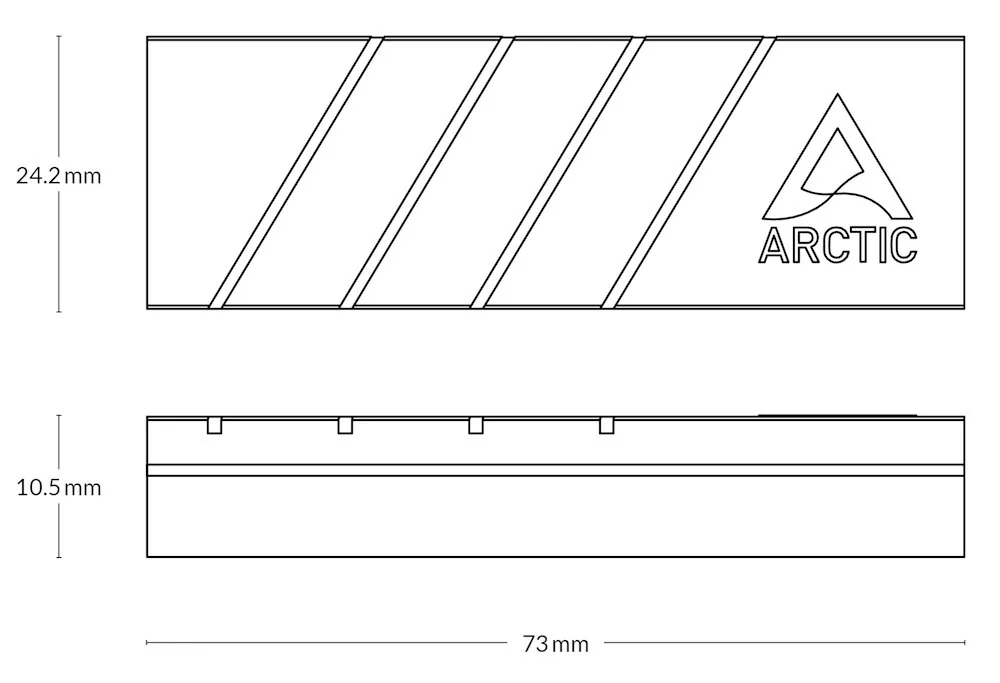 ARCTIC M2 Pro - Heatsink Set for M.2 2280 form