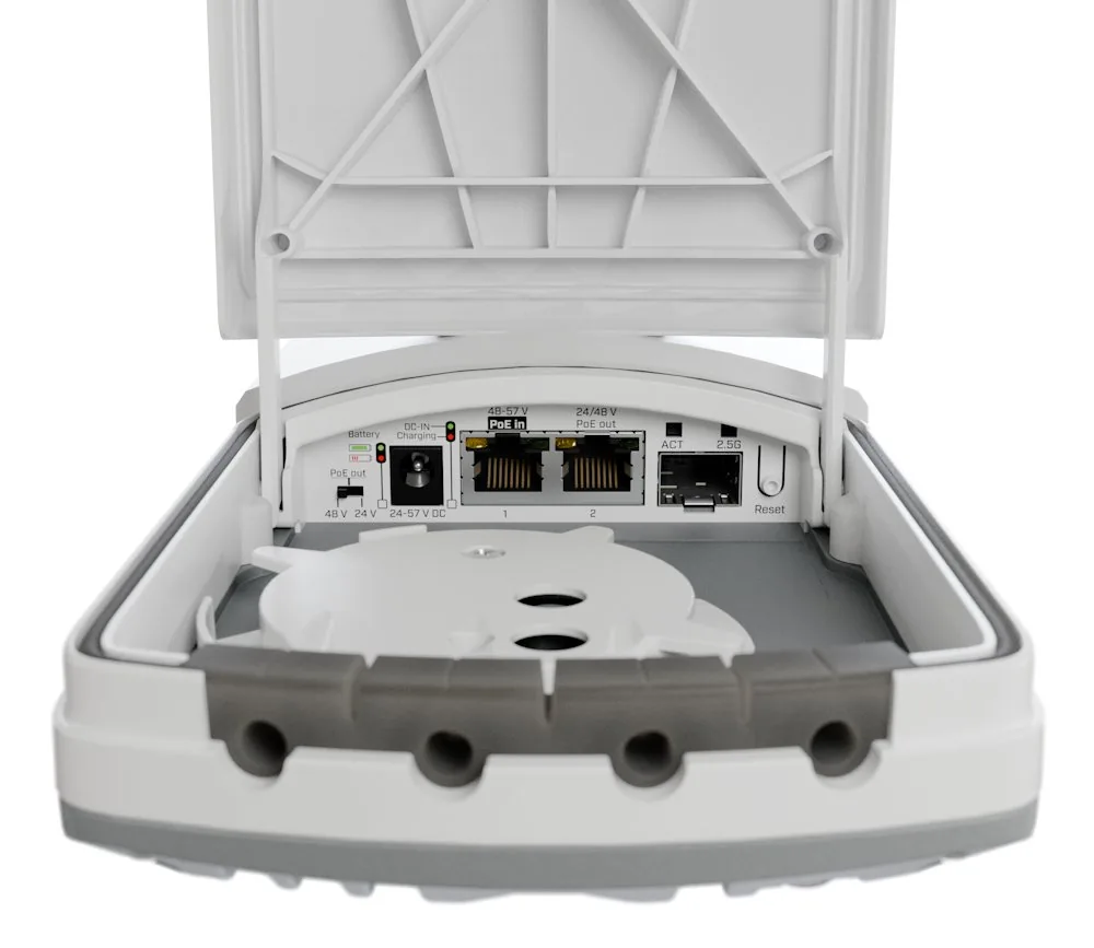 MikroTik FTC21-ups Fiber-to-Copper Converter s UPS funkcí (2 x 1G Eth, 1 x 2.5G SFP)