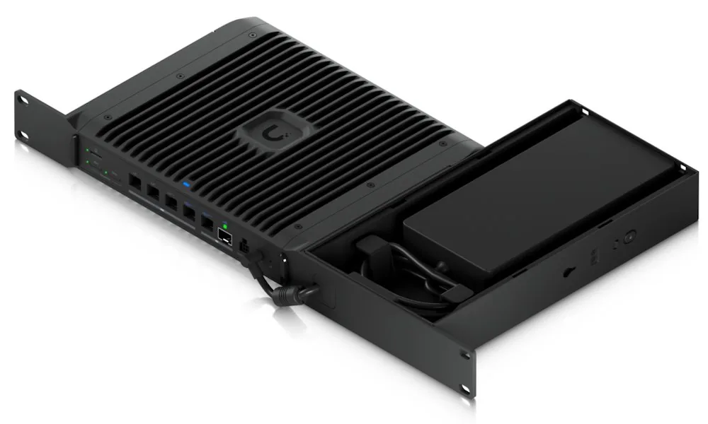 Ubiquiti UniFi Cloud Gateway Industrial Rack Mount, Rackový držák pro Cloud Gateway Industrial, Černá