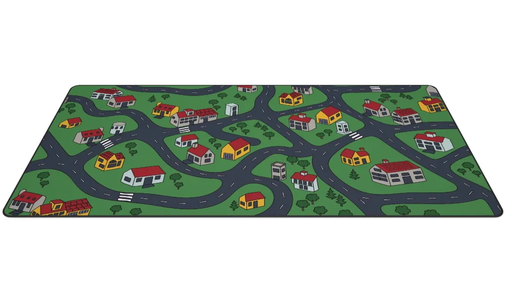 Krux podložka na stůl Space City MAX 60x120 cm voděodolná design dětské město