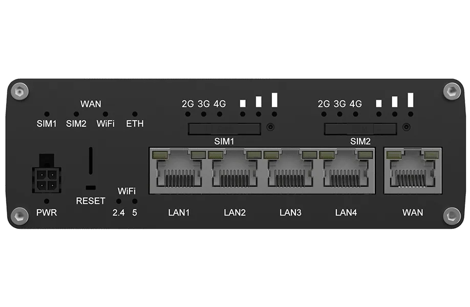 Teltonika RUTC42 průmyslový router 4x LAN, 1x WAN, Dual modem, SIM + eSIM, 2x LTE, Wi-Fi 6