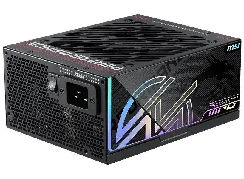 MSI zdroj MPG AI1600TS PCIE5 1600W ATX3.1 akt. PFC 12 let celk. záruka 135mm fan modulární kabeláž 80PLUS Titaniu