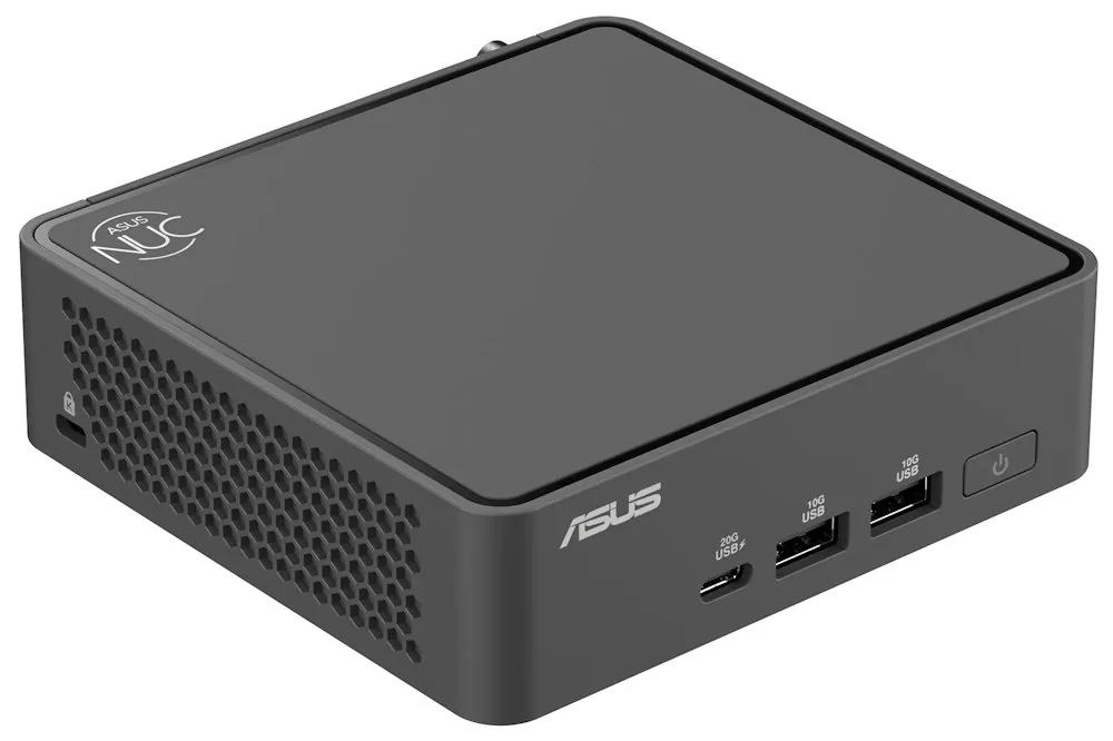 ASUS NUC 15 Pro Slim Kit RNUC15CRKC700002 - Barebone - mini PC 1 x Core 7 240H / až 5.2 GHz - RAM 0 GB - Intel Graphics - Gigabit Ethernet, 2.5 Gigabit Ethernet, IEEE 802.11ax (Wi-Fi 6), Bluetooth 5.4, IEEE 802.11be (Wi-Fi 7) - černá