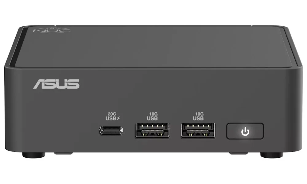 ASUS NUC 15 Pro Slim Kit RNUC15CRKC700002 - Barebone - mini PC 1 x Core 7 240H / až 5.2 GHz - RAM 0 GB - Intel Graphics - Gigabit Ethernet, 2.5 Gigabit Ethernet, IEEE 802.11ax (Wi-Fi 6), Bluetooth 5.4, IEEE 802.11be (Wi-Fi 7) - černá