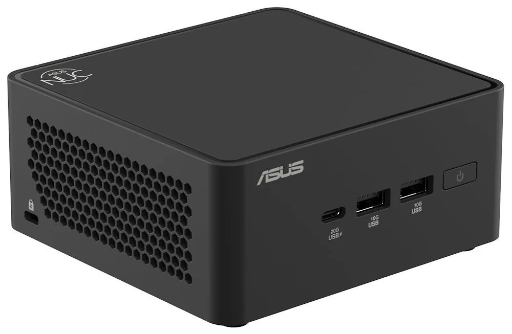 ASUS NUC 15 Pro Tall Kit RNUC15CRHU500002 - Barebone - mini PC 1 x Core Ultra 5 225H / až 4.9 GHz - RAM 0 GB - Arc Graphics 130T - IEEE 802.11ax (Wi-Fi 6), Bluetooth 5.4, IEEE 802.11be (Wi-Fi 7) - černá