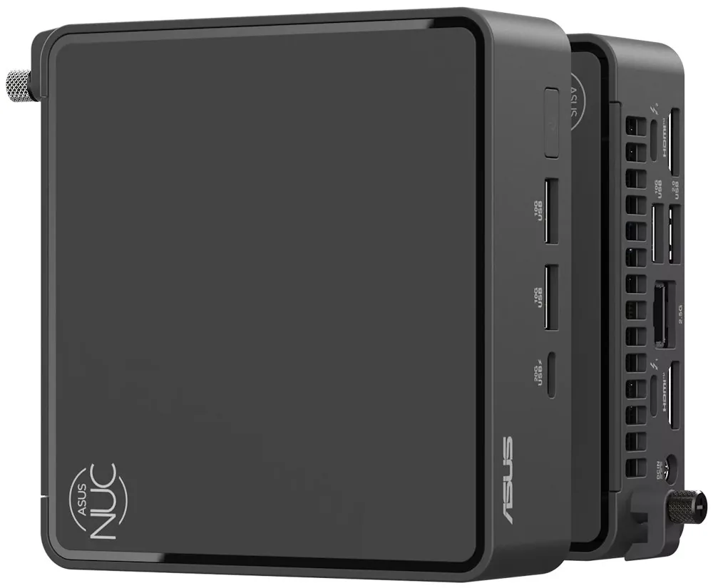 ASUS NUC 15 Pro RNUC15CRKU506302 - Mini PC Core Ultra 7 225H / až 4.9 GHz - RAM 16 GB - SSD 512 GB - NVMe - Arc Graphics 130T - Gigabit Ethernet, 2.5 Gigabit Ethernet, IEEE 802.11ax (Wi-Fi 6), IEEE 802.11be (Wi-Fi 7), Bluetooth 5.4 - žádný OS - monitor: ž