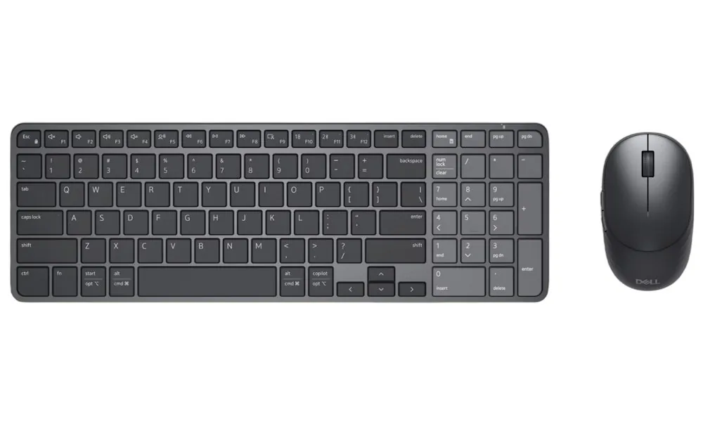 Dell Pro 7 KM746, Dell Pro 7 Rechargeable Compact Keyboard and Mouse - KM746 - Czech/Slovak (QWERTZ)