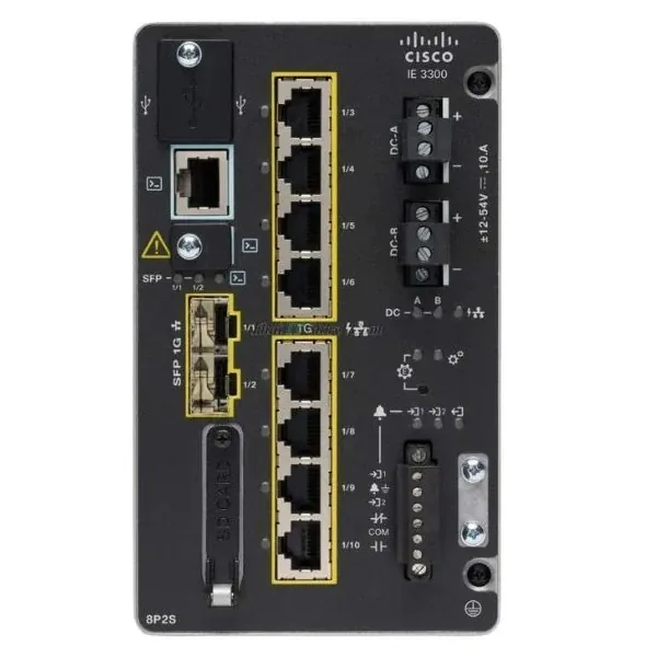 Cisco Catalyst IE3300 Rugged Series - Network Essentials - přepínač - řízený - 10 x 10/100/1000 + 2 x SFP - lze montovat na konzolu DIN - DC power