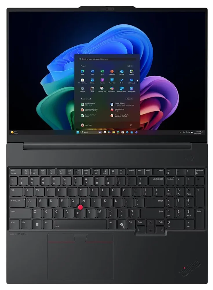 Lenovo ThinkPad E16 Gen 3 22AY - Copilot+ PC - provedění závěsu 180 stupňů - Intel Core Ultra 5 - 226V / až 4.5 GHz - Win 11 Pro - Arc Graphics 130V - 16 GB RAM - 512 GB SSD TCG Opal Encryption 2, NVMe - 16" IPS 2560 x 1600 (WQXGA) @ 120 Hz - Gigabit Ethe