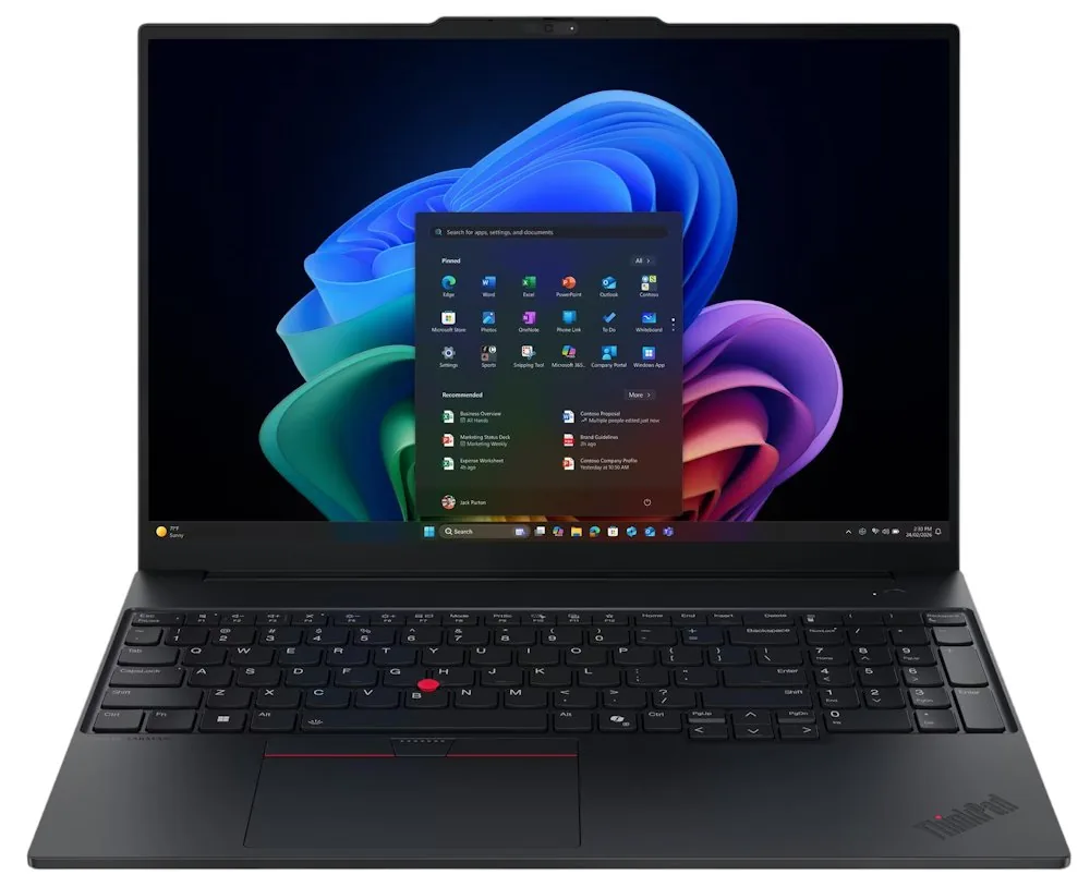 Lenovo ThinkPad E16 Gen 3 22AY - Copilot+ PC - provedění závěsu 180 stupňů - Intel Core Ultra 5 - 226V / až 4.5 GHz - Win 11 Pro - Arc Graphics 130V - 16 GB RAM - 512 GB SSD TCG Opal Encryption 2, NVMe - 16" IPS 2560 x 1600 (WQXGA) @ 120 Hz - Gigabit Ethe