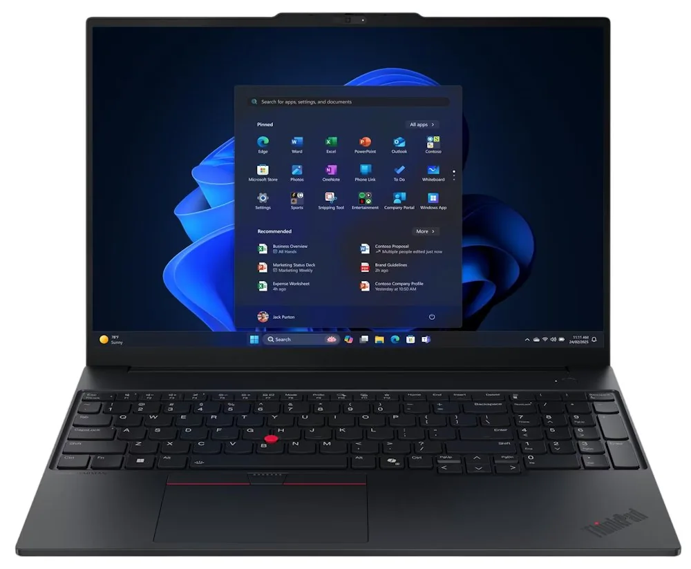 Lenovo ThinkPad E16 Gen 3 21ST - Provedění závěsu 180 stupňů - AMD Ryzen 5 - 220 / až 4.9 GHz - Win 11 Pro - Radeon 740M - 16 GB RAM - 512 GB SSD TCG Opal Encryption 2, NVMe - 16" IPS 1920 x 1200 - Wi-Fi 6E, Bluetooth - černá - kbd: česká/slovenská - s 3
