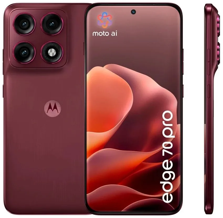 Motorola EDGE 70 Pro - PANTONE Zinfandel (Red) 6,78" single SIM + eSIM 8GB 256GB 5G Android 16