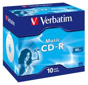 VERBATIM CD-R(10-pack)AudioLiveit!/Color/Jewel/80m