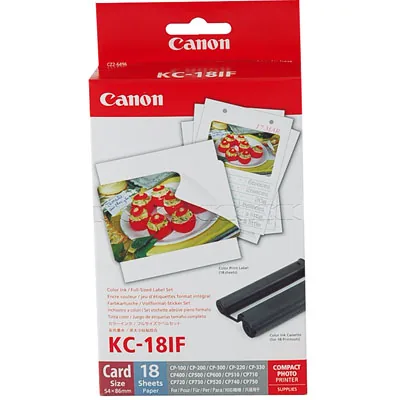 Canon KC18IF etiketa 54x86 18ks do termosublimační tiskárny včetně ink. filmu