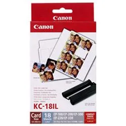 Canon KC18IL papír 22x17,3mm 18ks do termosublimační tiskárny včetně ink. filmu