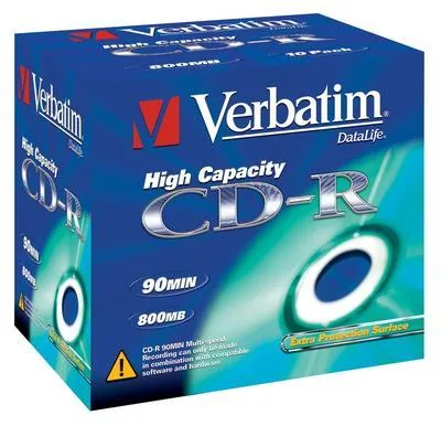 VERBATIM CD-R(10-Pack)Jewel EP DL 40x 90min 800MB