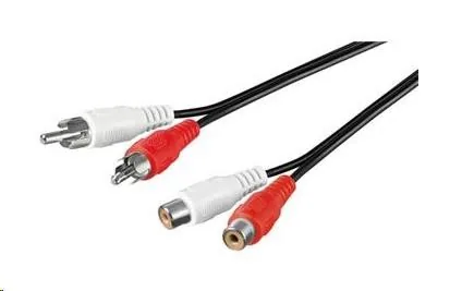 PremiumCord Kabel 2x Cinch-2x Cinch, M F 2m