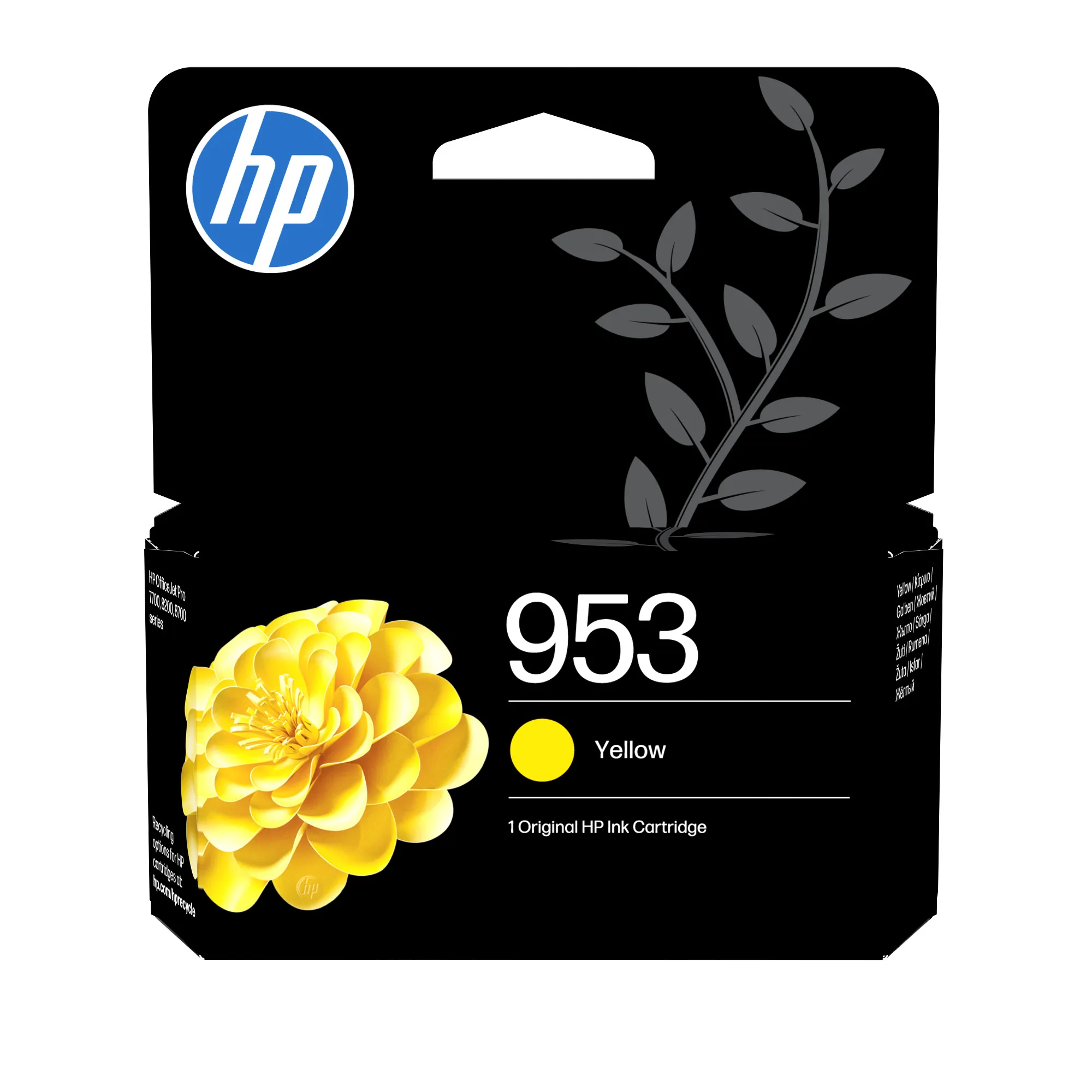 HP 953 - 9 ml - žlutá - originální - blistr - inkoustová cartridge - pro Officejet Pro 77XX, 82XX, 87XX